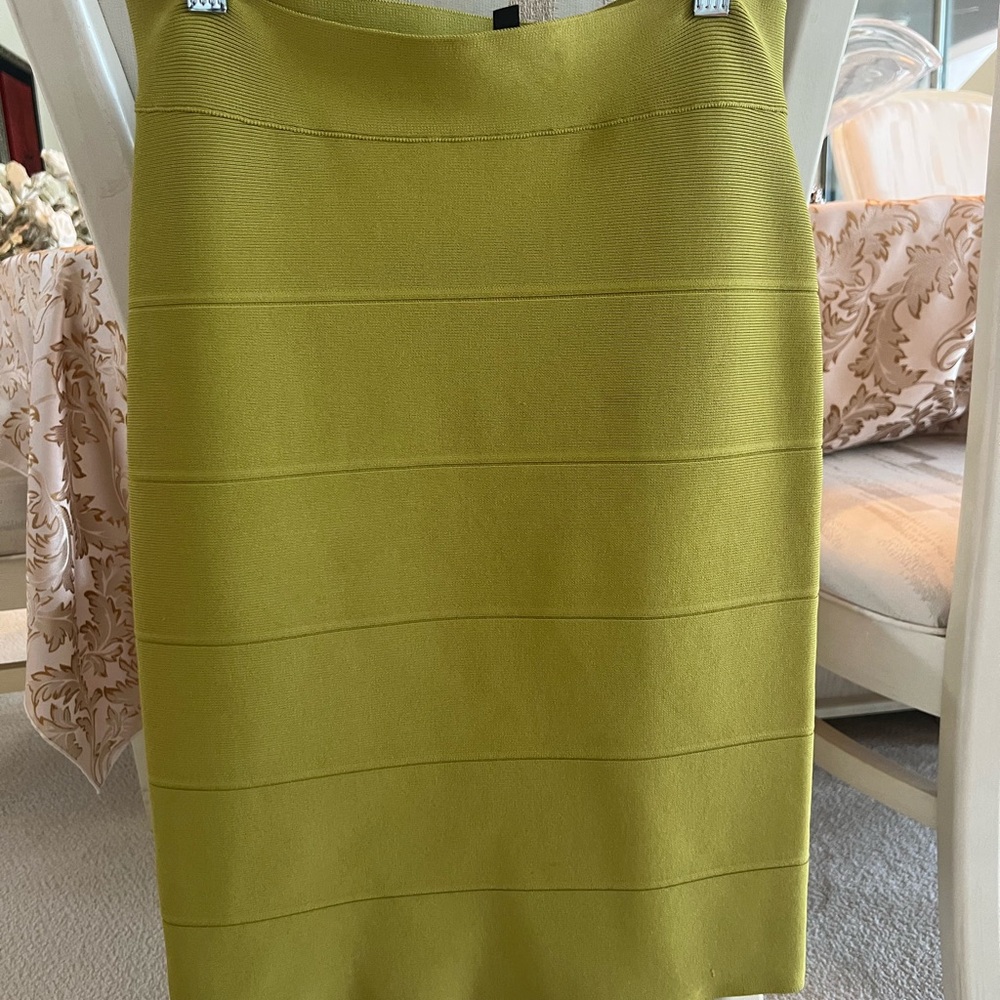 BCBGMaxAzria Chartreuse Pencil Skirt